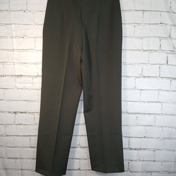 FABRIZIO GIANNI DARK OLIVE GREEN POLY/RAYON BLEND SIDE ZIP, SIZE 4 - Picture 2 of 8